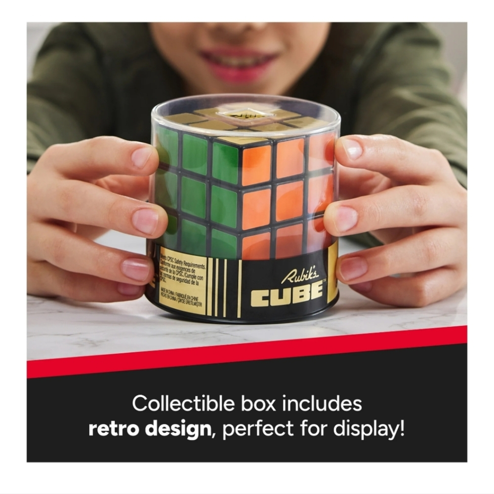 Rubik's Cube, Retro 50th Anniversary Edition 3x3 Color-Matching Puzzle - Picture 5 of 8